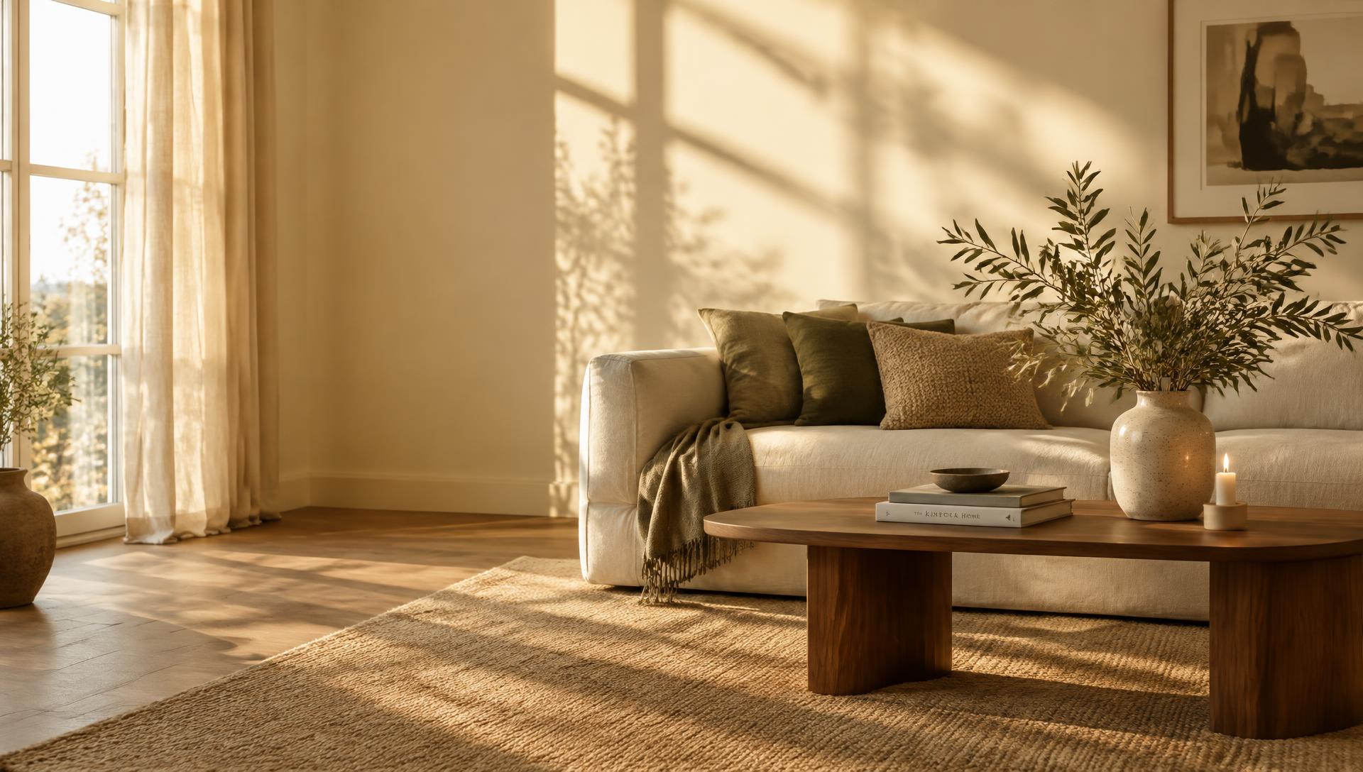 Warm Scandinavian living room